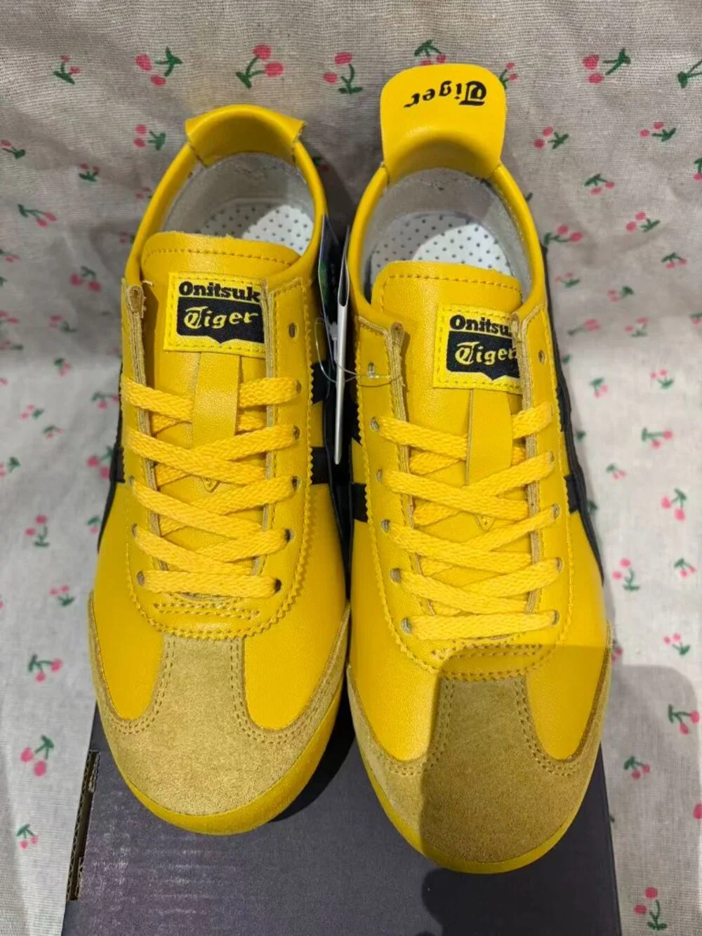 Onitsuka Tiger by Asics Yellow and Black Classic Mexico 66 Flats